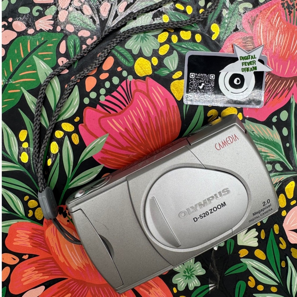 Olympus Camedia D-520 Zoom 2.0MP Digital Camera Silver Y2K Vintage 3x Optical